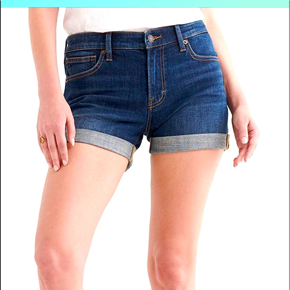 Lucky Brand Mid Rise Roll Up Shorts